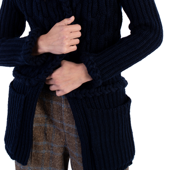 SONIA BY SONIA RYKIEL DARK BLUE CARDIGAN | WOMENS SIZE S - Picture 5 of 5